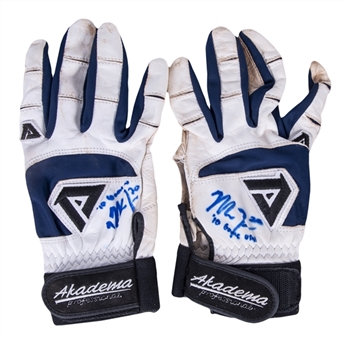2010 Mike Trout Game Used, Signed & Inscribed Akadema Batting Gloves - Pair (Trout/Anderson LOA)